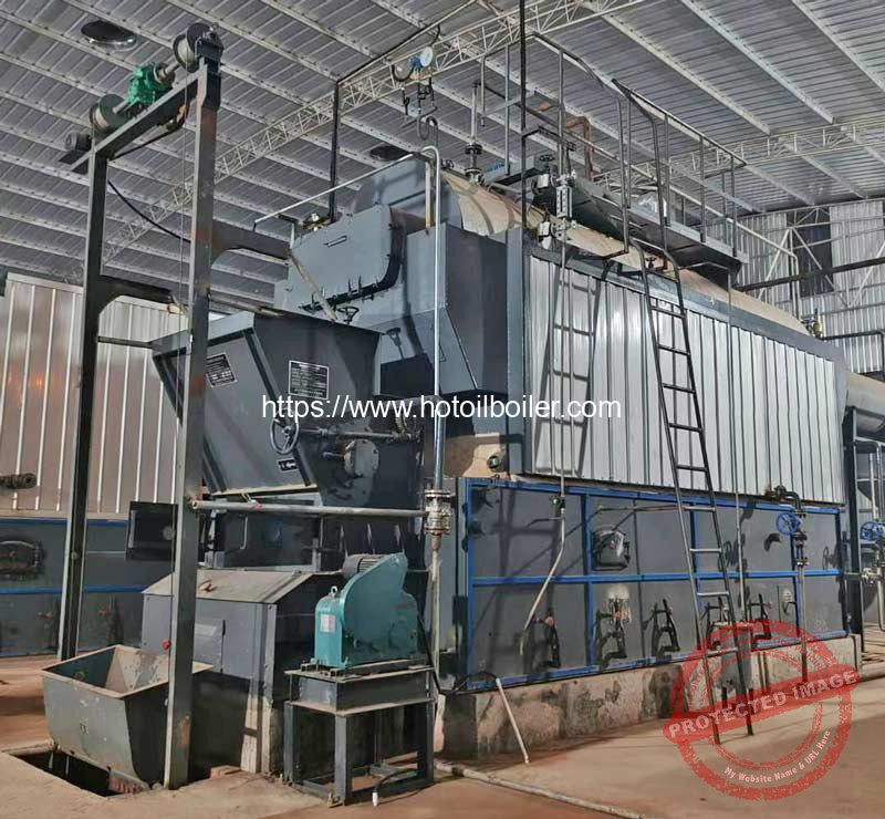 Chain-Type-Biomass-Fuel-Thermal-Oil-Heater-and-Steam-Boiler-Installation-for-Laos-Customer